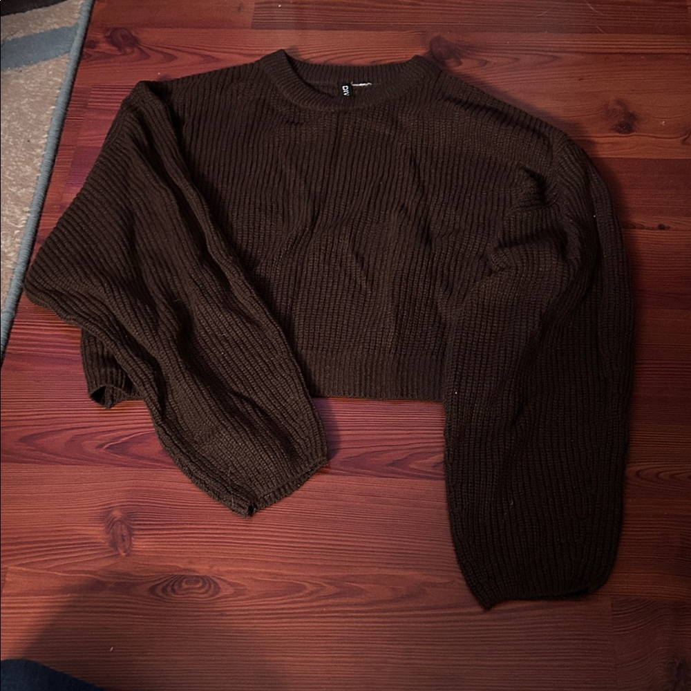 H&M Divided Chocolate Brown Knit Top